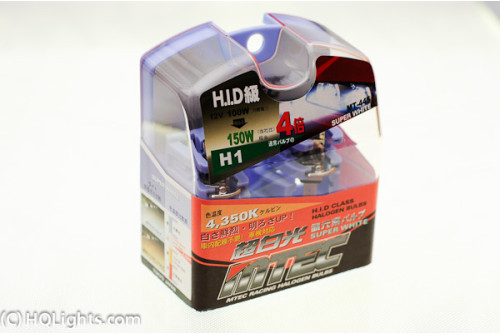 MTec H1 Super White halogen bulbs, Racing 100W 4350K