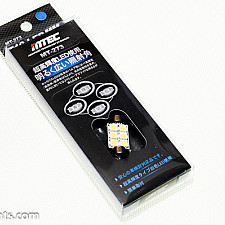 LED Bulb Kit, Festoon C5W, 37mm, 1W, Super White 6000K, Canbus, 2 Pcs, Mtec