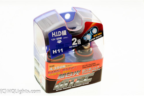 Mtec H11 Super White halogen bulbs, 55W 4350K