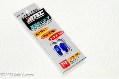 Mtec T10 lampkit, 5W blå-vit, 2st