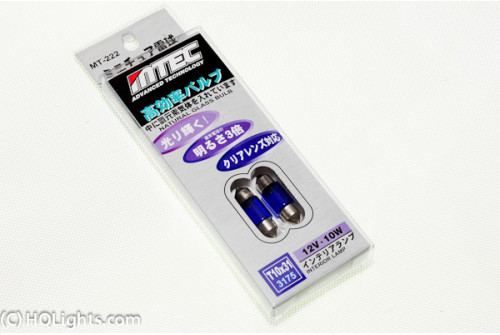 Mtec spollampa C5W 10W blå vit, xenon look (2st per kit)