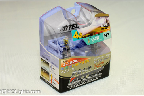 Mtec H3 Golden Style halogen bulbs, Racing 100W 3300K