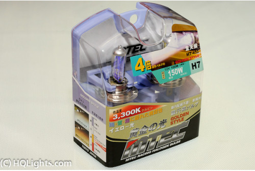 Mtec H7 Golden Style halogen bulbs, Racing 100W 3300K
