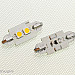 Spollampa LED, 37mm, 2 led 1W Super White 6000K, Canbus (2st per kit)