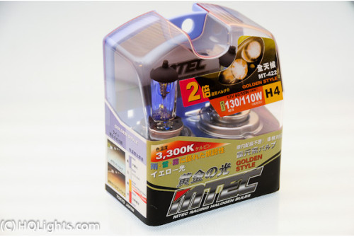 Mtec H4 Golden Style halogen bulbs, 60/55W 3300K