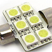 LED-lampa, 31mm, 1W, Vit
