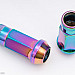 Hjulmuttrar Muteki M12 x 1,25 45 mm 60°, stål, rainbow, 20st inkl. adapter