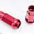 Hjulmuttrar, M12 x 1,50 48 mm 60° Stål Röda 20st Inkl. Adapter, Muteki