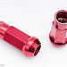 Hjulmuttrar Muteki M12 x 1,50 48 mm 60°, stål, röda, 20st inkl. adapter