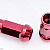 Wheel Nuts M12 x 1.25 48mm 60° Steel Red 20 Pcs with Dual Adapter, Muteki
