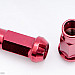 Hjulmuttrer Muteki M12 x 1,25 48 mm 60°, stål, röda, 20st inkl. adapter