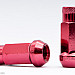 Hjulmuttrer Muteki M12 x 1,25 48 mm 60°, stål, röda, 20st inkl. adapter