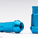Wheel nuts Rays M12 x 1,50 50 mm 60°, aluminium, blue, 20 pcs incl. adapter and lock nut