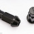 Wheel Nuts, M12 x 1.25 50 mm 60° Aluminium Black 20 Pcs with Adapter and Lock Nut, Rays