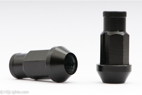 Wheel nuts Rays M12 x 1,50 50 mm 60°, aluminium, black, 20 pcs incl. adapter and lock nut