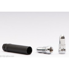 Hjulmutter M12 x 1,25 46 mm 60°, Stål, Silver, 4 st Inkl. Dubbeladapter