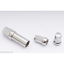 Hjulmutter M12 x 1,25 33 mm 60°, Stål, Silver, 16st Inkl. Dual Adapter