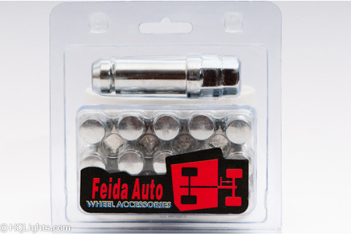 Hjulmuttrer M12 x 1,25 33 mm 60°, stål, silver, 16st inkl. dual adapter