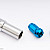 Wheel Nuts, M12 x 1.25, 33 mm, 60°, Steel, Blue, 16 Pcs with Dual Adapter
