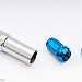 Wheel nuts M12 x 1,25 33 mm 60°, steel, blue, 16 pcs inc. dual adapter
