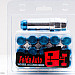 Wheel nuts M12 x 1,25 33 mm 60°, steel, blue, 16 pcs inc. dual adapter