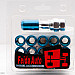 Wheel nuts M12 x 1,5 33 mm 60°, steel, open, blue, 16 pcs inc. dual adapter
