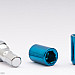 Hjulmuttrer M12 x 1,25 33 mm 60°, stål, öppen, blå, 16st inkl. dual adapter