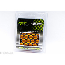 Hjulmutter M12 x 1,50 33 mm 60°, Aluminium, Guld, 20st Inkl. Adapter, TPI SD Nutz