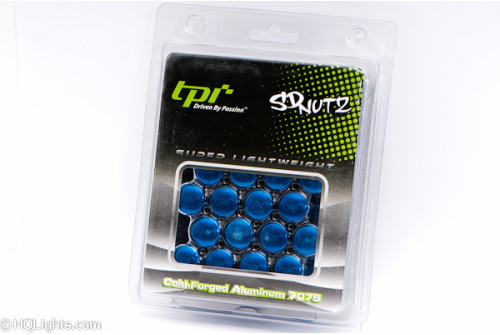 Hjulmuttrer TPI SD Nutz M12 x 1,50 33 mm 60°, aluminium, blåa, 20st inkl. adapter