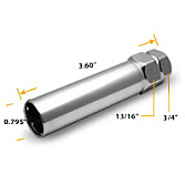 Hjulmuttrar M12 x 1,50 33 mm 60° Stål Krom, 20st Inkl. Adapter, TPI