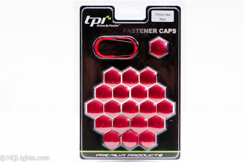 TPI 19mm Hex Bolt/Nut Caps, 20 pcs, red