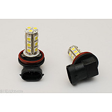 LED-lampa H8, 18 LED, Vit 6000K (2 st, Svagare Modell)