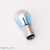 Brake Lamp, BAY15D S25 (1157), White/Blue Light, Silver/Rainbow Surface, 21/5W, 1 Lamp, MTec