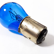 Cornering Lamp S25 / 1157 / BAY15D, Natural Blue Glass, Xenon-Look White Light, 1 Lamp, Mtec