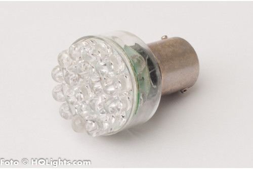 BA15S bromslampa, 24 LED röd, 21/5W, 2 st