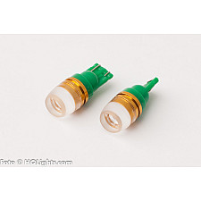 LED Strobe Bulb, T10, Green, 2-Pack