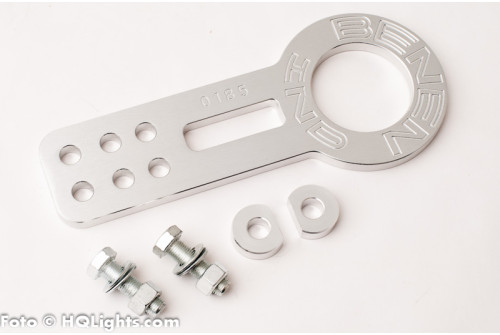 Bogserögla / krok, fram, racing modell, aluminium, silver