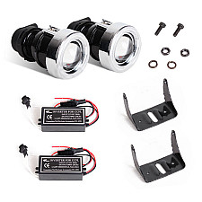 Dimljus Med Projektorlampor, 2" 12V 55W Halo Angel Eyes, H3 Glödlampa (2 Lampor)