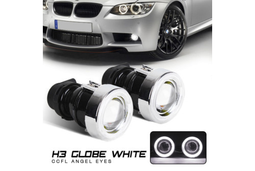 CCFL Projector Lights Fog Lamps, 2 12V 55W Halo Angel Eyes, H3 Bulb (2 lamps)