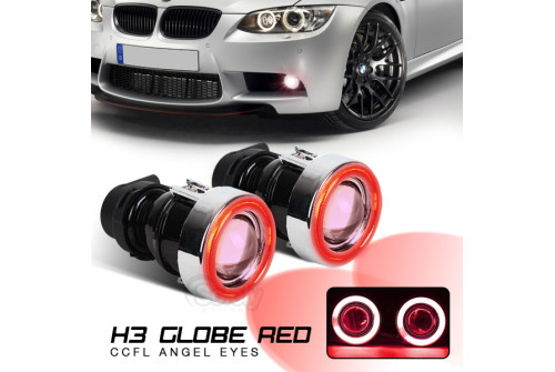 CCFL Projector Lights Fog Lamps, 2 12V 55W Halo Angel Eyes, H3 Bulb (2 lamps)