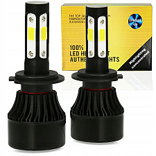 LED Headlight Bulb, H7 S4 360° COB 80W 16000 LM 6000K Low/High Beam CANBUS, 2 Lamps