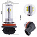 H8 H9 H11 LED 8x CREE XBD ultra white 6000K, 8000LM, passive cooling, 2 pcs