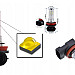 H8 H9 H11 LED 8x CREE XBD ultra white 6000K, 8000LM, passive cooling, 2 pcs