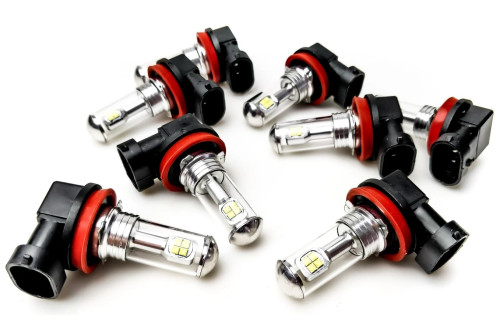H8 H9 H11 LED 8x CREE XBD ultra white 6000K, 8000LM, passive cooling, 2 pcs