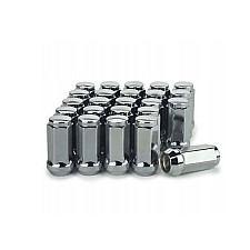 Hjulmutter M14 x 1,5 42 mm 60° Stål Silver Kromad (20 st)
