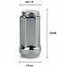 Wheel nuts M14 x 1,5 42 mm 60°, steel, silver chrome (20 pcs)