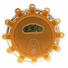 Emergency LED Road Flare Light, Magnetic UFO, Shockproof, Waterproof, Yellow, 3 x AAA Batteries