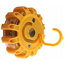 Emergency LED Road Flare Light, Magnetic UFO, Shockproof, Waterproof, Yellow, 3 x AAA Batteries