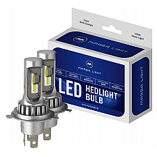 LED Headlight Bulb, H4 CSP, 4000 LM, 6000K, CANBUS, 2 Lamps, CE E9