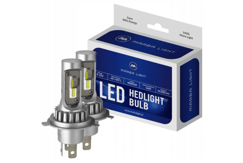 H4 CSP LED, CE E9, 4000 LM 6000K CANBUS, 2 lamps